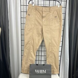 CARGO PANTS! White House Black Market Tan Chino Cargo Pants NWT Y2K
